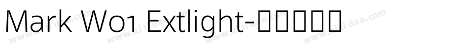 Mark W01 Extlight字体转换